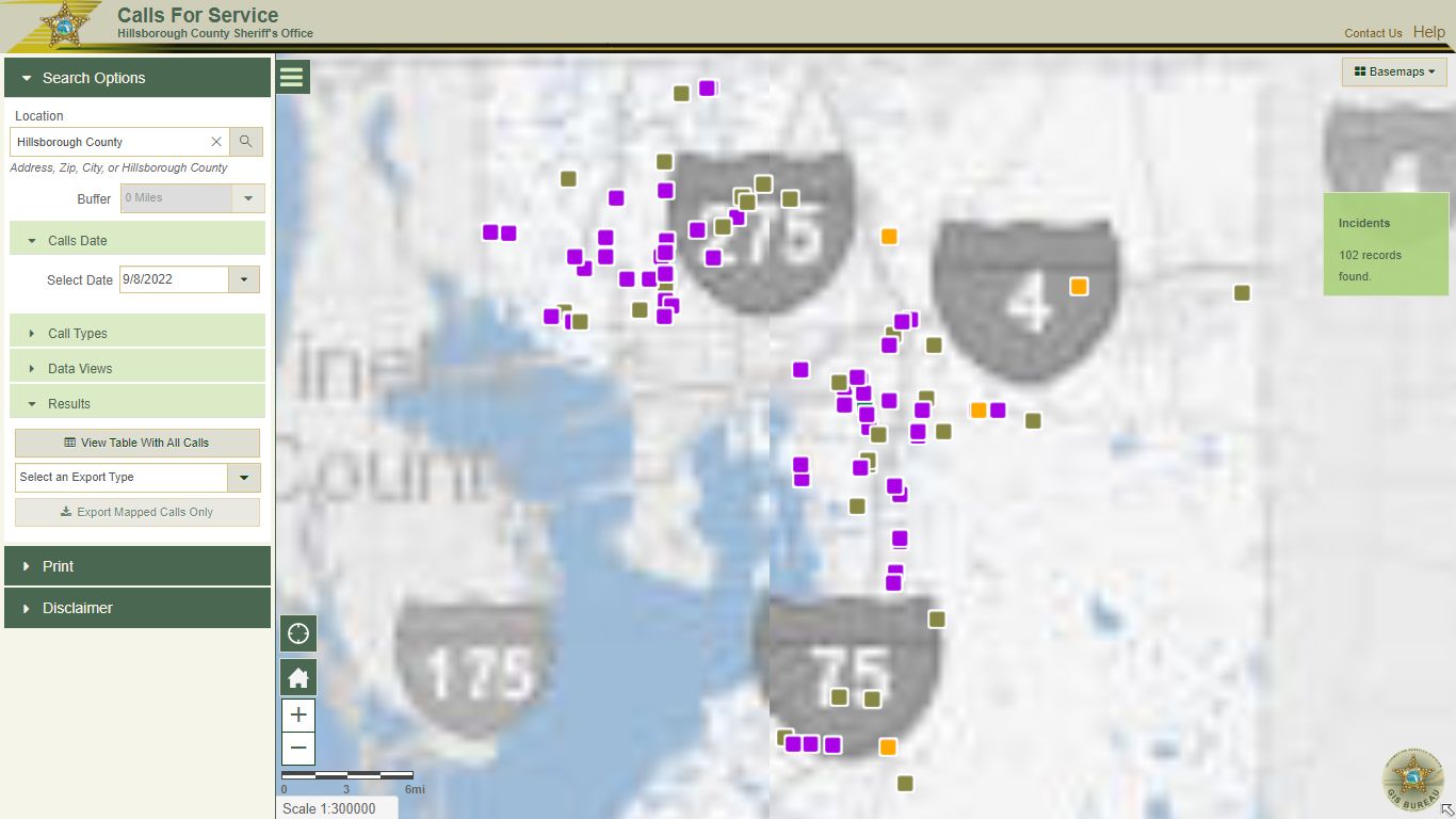 Calls For Service Search - Hillsborough County Sheriff's Office